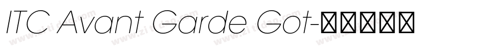 ITC Avant Garde Got字体转换